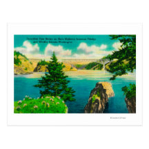 Deception Pass Bridge, Fidalgo and Whidby Island Post Card