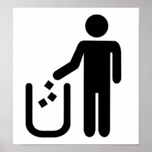 Déchets de rebut d'ordures affiche