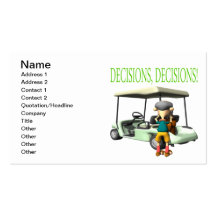 Decisions Decisions Business Card Template