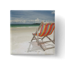 Deck Chair On The White Sand Of Samui Beach Pin