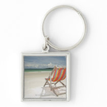 Deck Chair On The White Sand Of Samui Beach Keychain