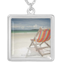 Deck Chair On The White Sand Of Samui Beach Custom Jewelry