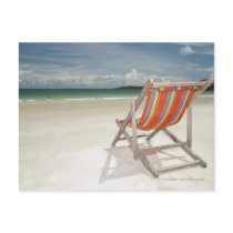 Deck Chair On The White Sand Of Samui Beach Postcards