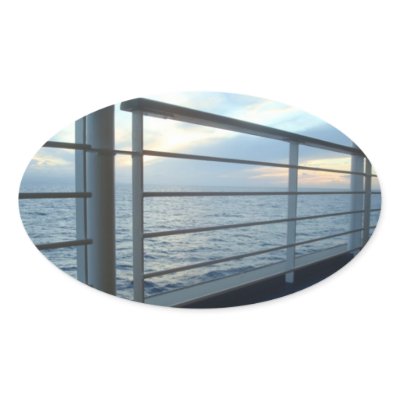 Deck Level View Oval Sticker by CruiseReady