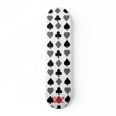 deck of ace's custom skateboard by acerellik