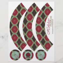 Deck the Halls Cupcake Wrapper Custom Flyer