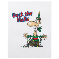 deck the halls funny christmas cartoon personalized flyer