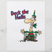 deck the halls funny christmas cartoon personalized flyer