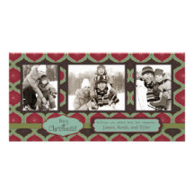 Deck  the Halls Photo Card Trio