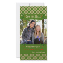 Deck the Halls Custom Photo Card