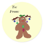 Decked out Gingerbreadman stickers