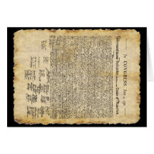 Declaration of Independence Blank Card