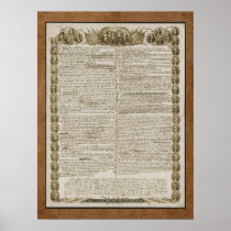 Declaration of Independence with Founding Fathers Print