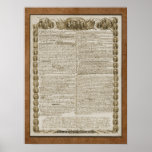 Declaration of Independence with Founding Fathers Print