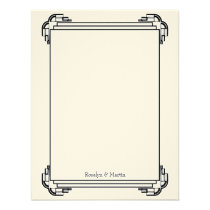 Deco black frame wedding custom thank you note invitations
