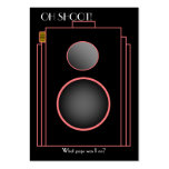 Deco Camera Bookmark (Parisian) Business Card Template