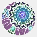 Deco Fandango in Purple and Blue Stickers