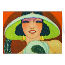 Deco Fashion Girl Card