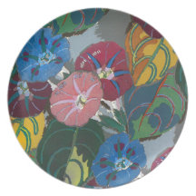 Deco Flowers and Leaves Dinner Plates