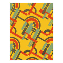 Deco Gold Geo Post Cards