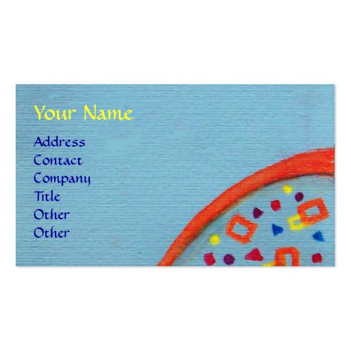 DECO MONOGRAM Orange blue Yellow Business Card