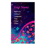 DECO MONOGRAM , Pink Fuchsia Blue Sparkles Business Cards