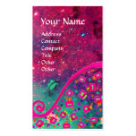 DECO MONOGRAM , Pink Fuchsia  Green Sparkles Business Cards