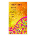 DECO MONOGRAM , Yellow Pink Fuchsia Blue Sparkles Business Card