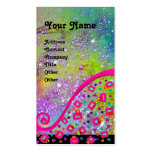 DECO MONOGRAM Yellow Pink Fuchsia Violet Sparkles Business Card Template