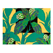 Deco Nature Green Postcard