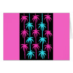 Deco Palms in Pink and Blue Card