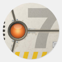 Décor sci-fi autocollants ronds