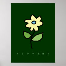 décor walls with flowers print