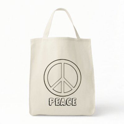 Decorate Your Own Peace Sign, Tote Bags by Cherylsart