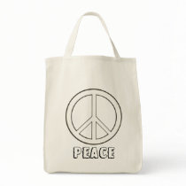Decorate Your Own Peace Sign, Tote Bags