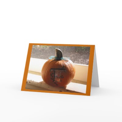 Decorated Baby Pumpkin Greeting Card by phaitour