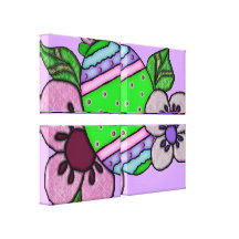 Decorated Egg Wrapped Around Art Gallery Wrapped Canvas