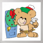decorating for christmas teddy bear design print