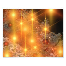 Décorations d'or d'arbre de Noël de vacances de lu Photographies