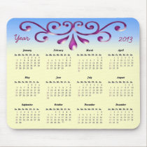 Decorative 2013 Calendar mousepads