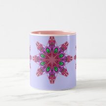 Decorative abstract kaleidoscope art mug