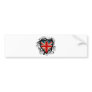 Decorative British Heart Bumper Stickers
