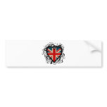 Decorative British Heart bumper stickers