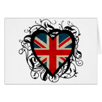 Decorative British Heart Greeting Card