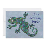 Decorative Chameleon Birthday Party Invitations