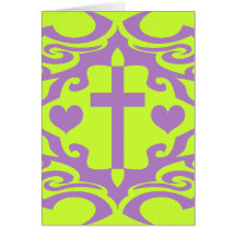 Decorative Cross and Hearts Cards