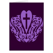 Decorative Cross and Hearts Cards