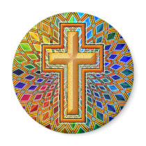 DECORATIVE CROSS REFRIGERATOR MAGNET