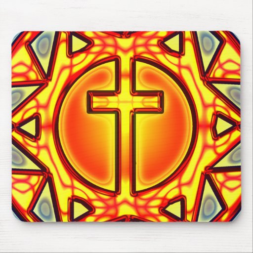 DECORATIVE CROSS MOUSEPAD