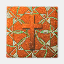 DECORATIVE CROSS REFRIGERATOR MAGNET
